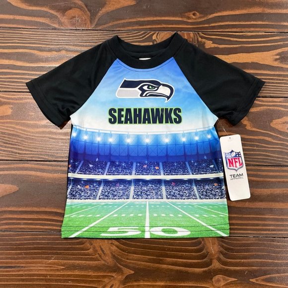 5/$20 NEW 3T Boys Seattle Seahawks T-Shirt-50 Yard Line-Football - Picture 1 of 4
